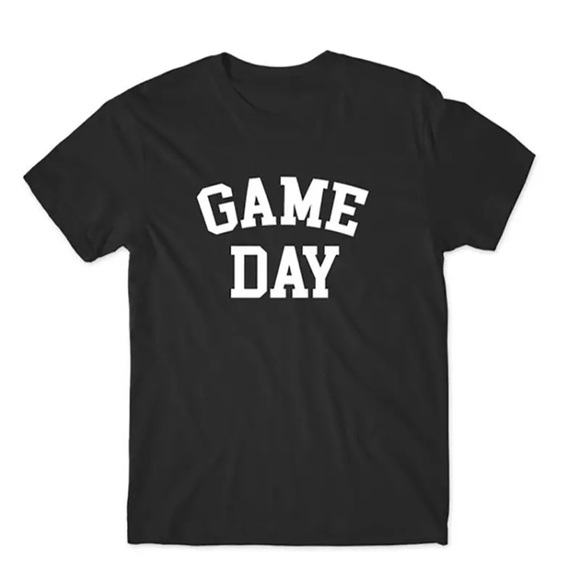 Black Game Day Graphic Tee T-Shirt Football New - Picture 2 of 7